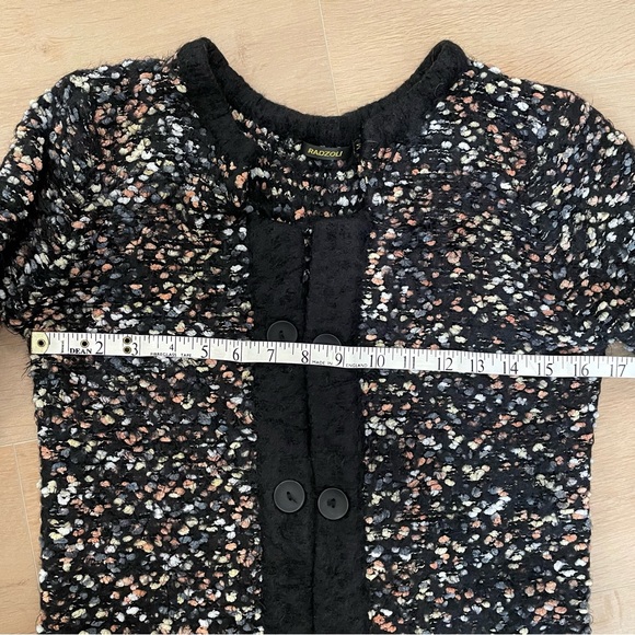 RADZOLI Multicolor Textured Open Front Cardigan - Picture 7 of 8
